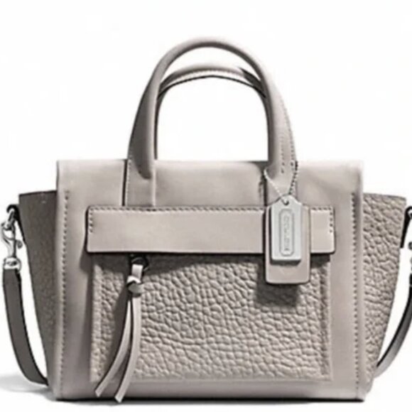 Coach Handbags - Chic Coach Bleecker Mini Riley Pebbled Leather Satchel & Crossbody Bag